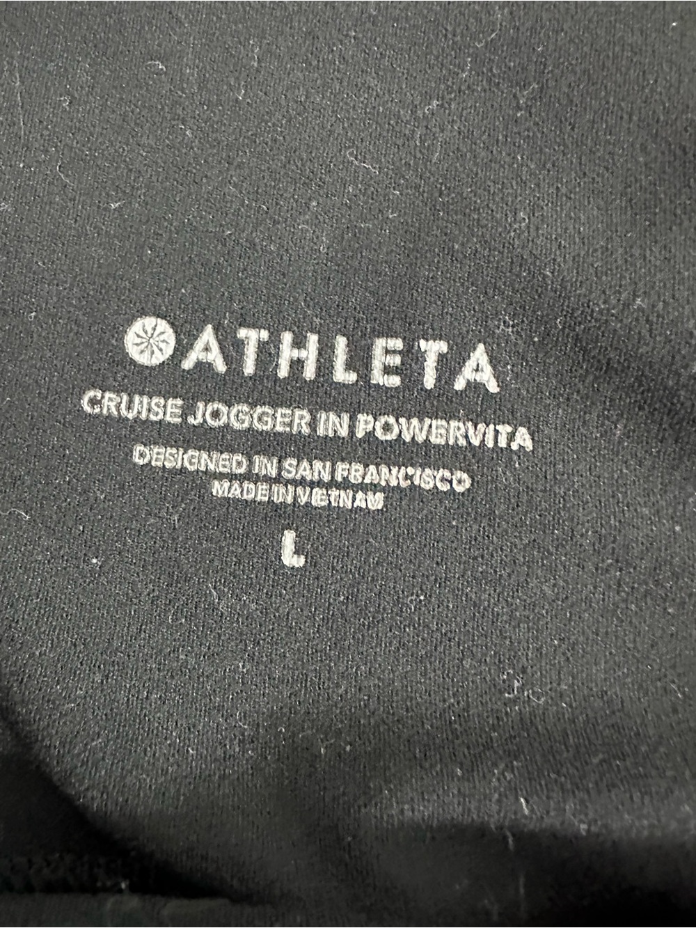 Athleta Sz Large Cruise Jogger in Powervita Black High Waist Pockets Womens - Picture 7 of 12